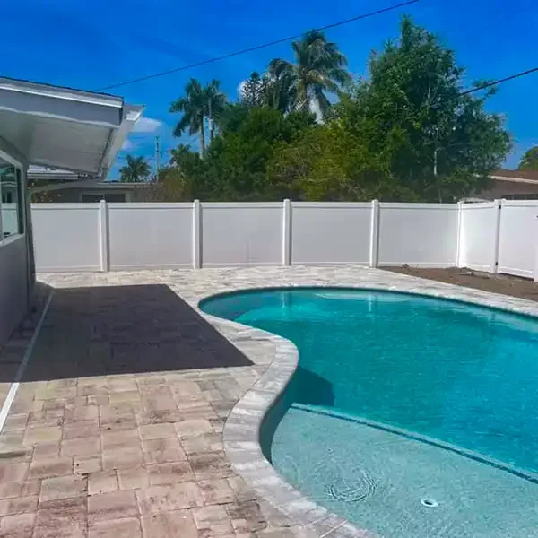 Fence Ace vinyl pool-area fence project